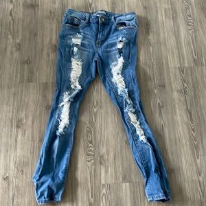Extreme Distress Skinny Jeans Size 11